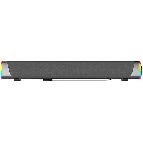 DS101 80dB 585gr 4D Yüksek Çözünürlüklü Akustik Çift Üniteli Güçlü Ses Kalitesi RGB TV Kompakt Kolay Kontröl Panelli USB+Bluetooth+Jack Kablosuz Soundbar 6W Hoparlör Siyah