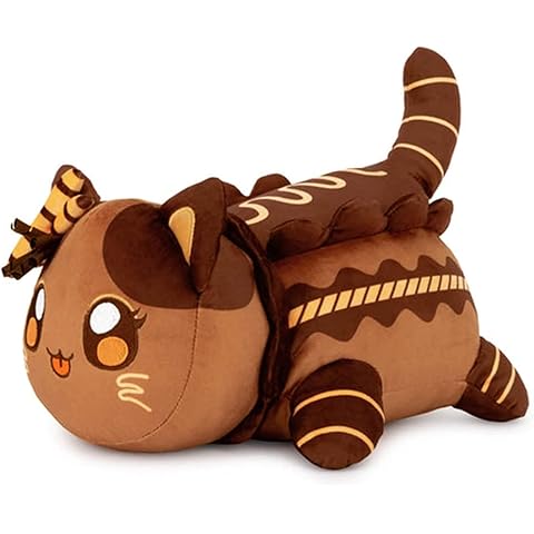 Strawberry Cake Meemeows Cat Stuffed Animal Plush,Cat Food Plushies Cat, Cute Anime Cartoon Cat Stuffed Animal Figure Toy Plush  Gift for  and Festival Gift