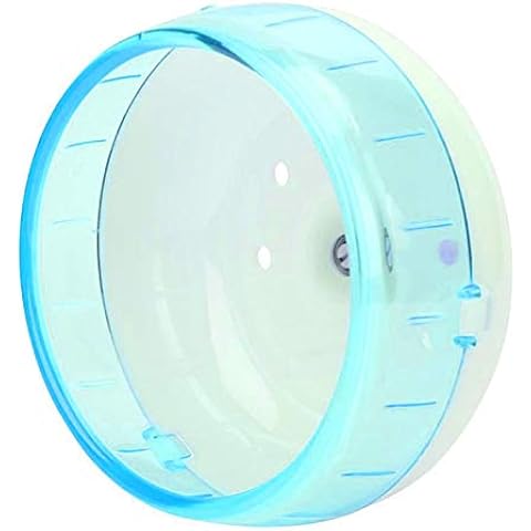 Hamster Koşu Tekerleği, 4,7/12 cm Plastik Sessiz Rulo Egzersiz Koşu Tekerleği Hamster Gine Domuzu Küçük Hayvanlar için (Mavi)