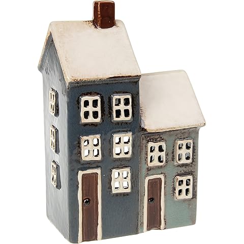 Village Pottery Gri/Lacivert 2 Ev Tealight