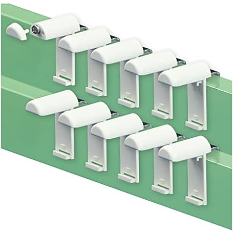 Kelepçe tutucu, metal askılı, Klemmfix stor perde, çift stor perde, delme gerektirmez, sıkıştırmak ve yapıştırmak için, 4 adet, asmak için aksesuar olarak, PVC pencereye sabitleme