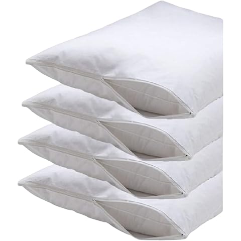 Dependable Industries  Zippered Vinyl  Covers 4-Pack - 20"x29" Waterproof Protectors,  for , Hotel, Hospital - Long-Lasting  Protection